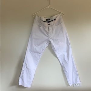 Johnnie-O White Cotton Pants - Size 33W x 32L
